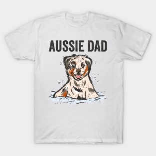 Australian Shepherd Dog Dad T-Shirt